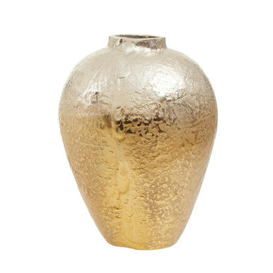 Small Ombre Silver and Gold Finish Vase