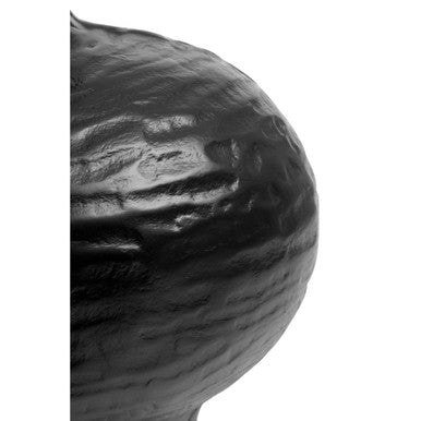 Large Abstract Black Vase Hand Cast Sculptural Statement Piece
