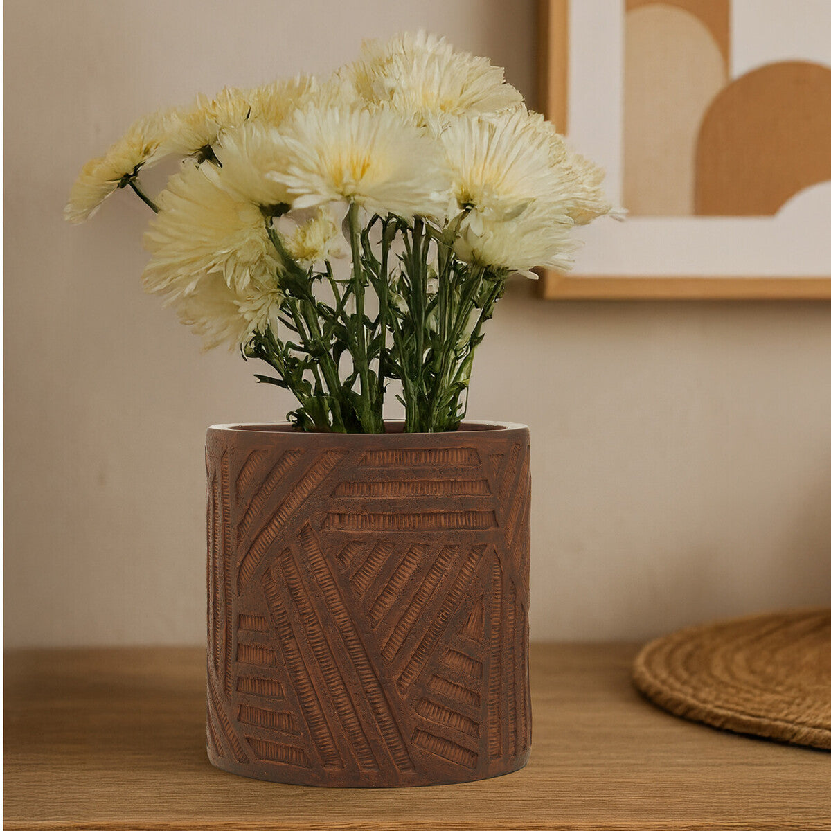 Brown Textured Planter
