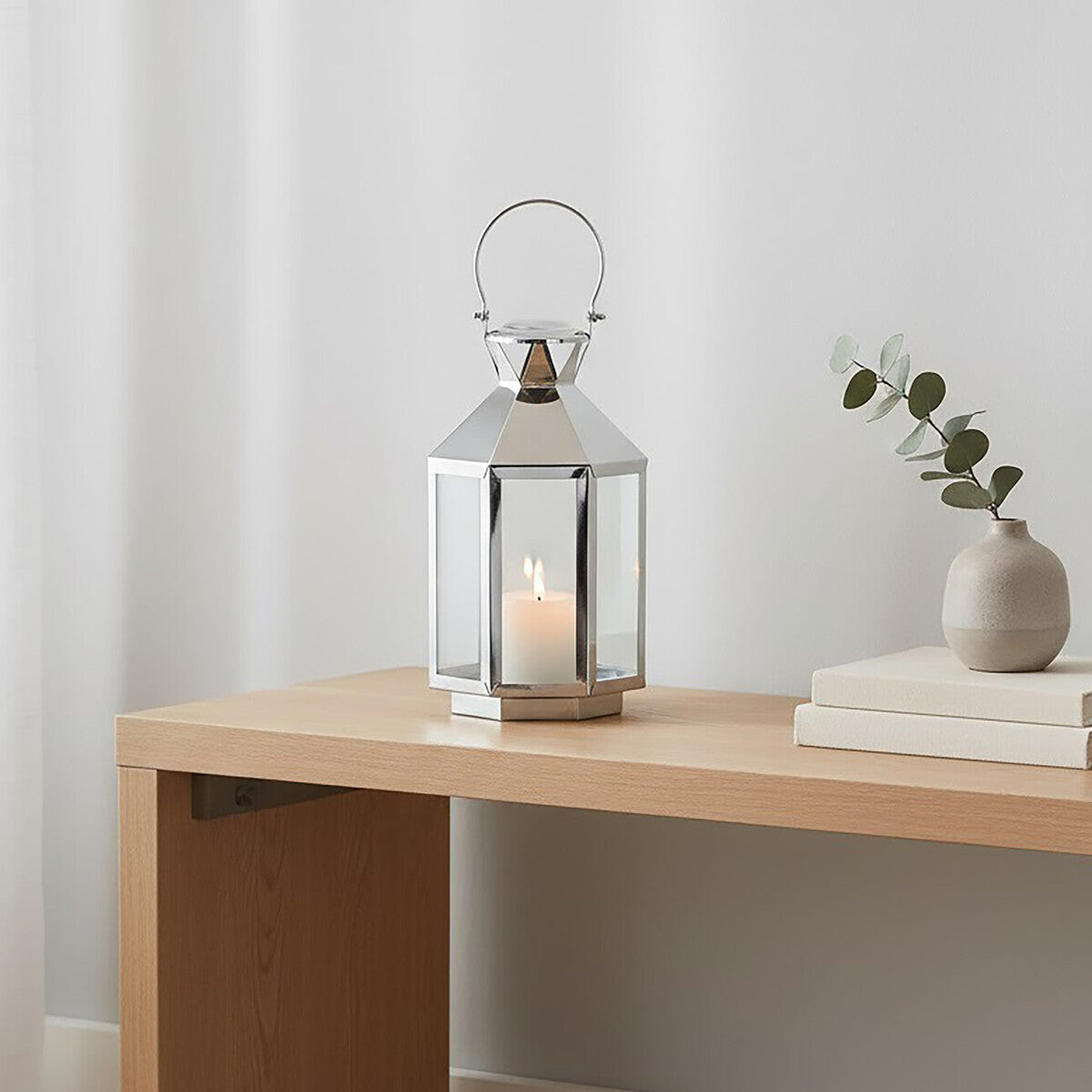 Small Silver Steel Lantern
