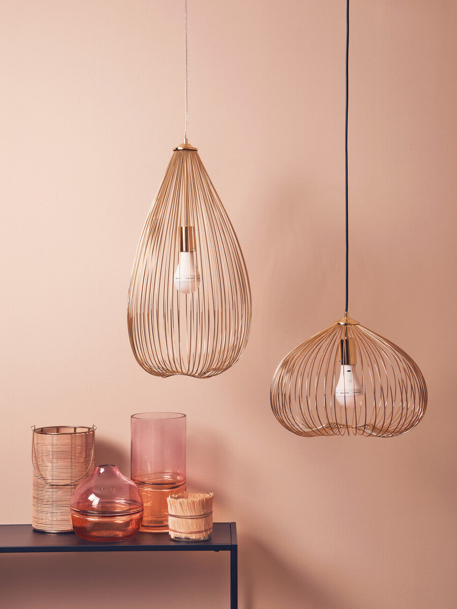 Small Natural Candle Holder with Raffia Wrap