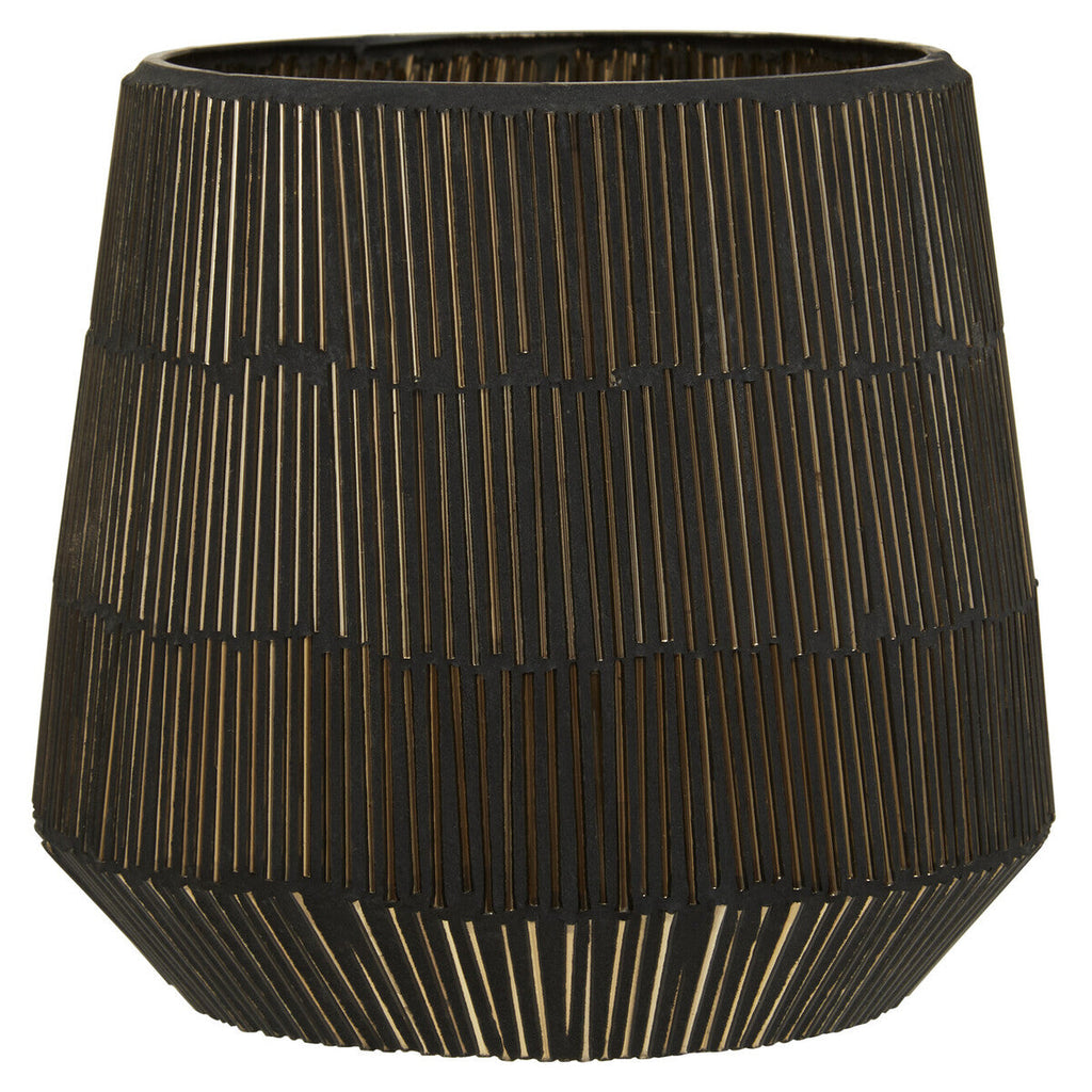 Small Mosaic Glass Candle Holder in Antique Gold