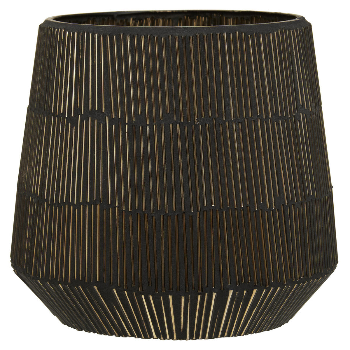 Small Mosaic Glass Candle Holder in Antique Gold