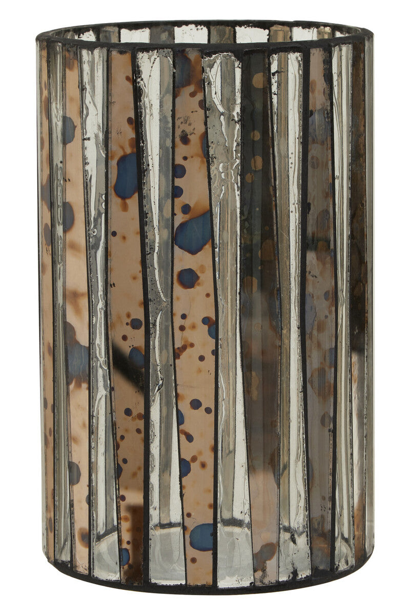 Smoked Antique Finish Large Candle Holder