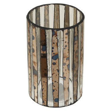 Smoked Antique Finish Large Candle Holder