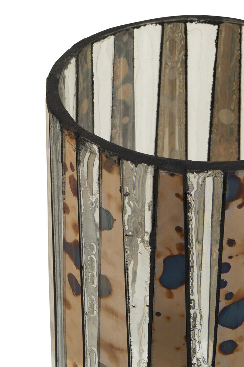 Smoked Antique Finish Large Candle Holder