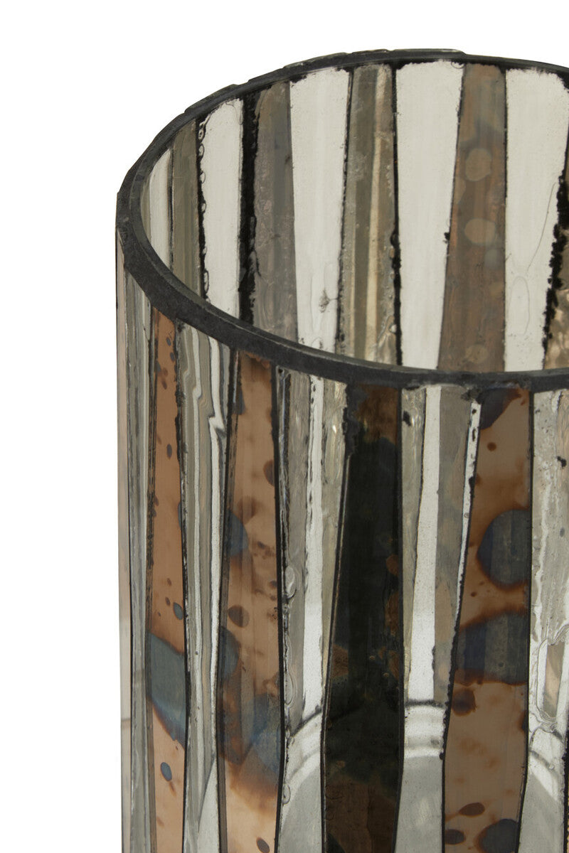 Smoked Antique Finish Small Candle Holder