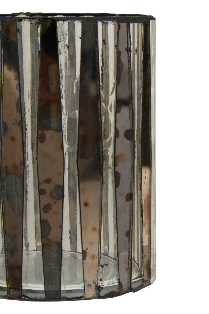 Smoked Antique Finish Small Candle Holder