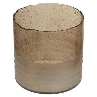 Natural Small Candle Holder in Clear Glass