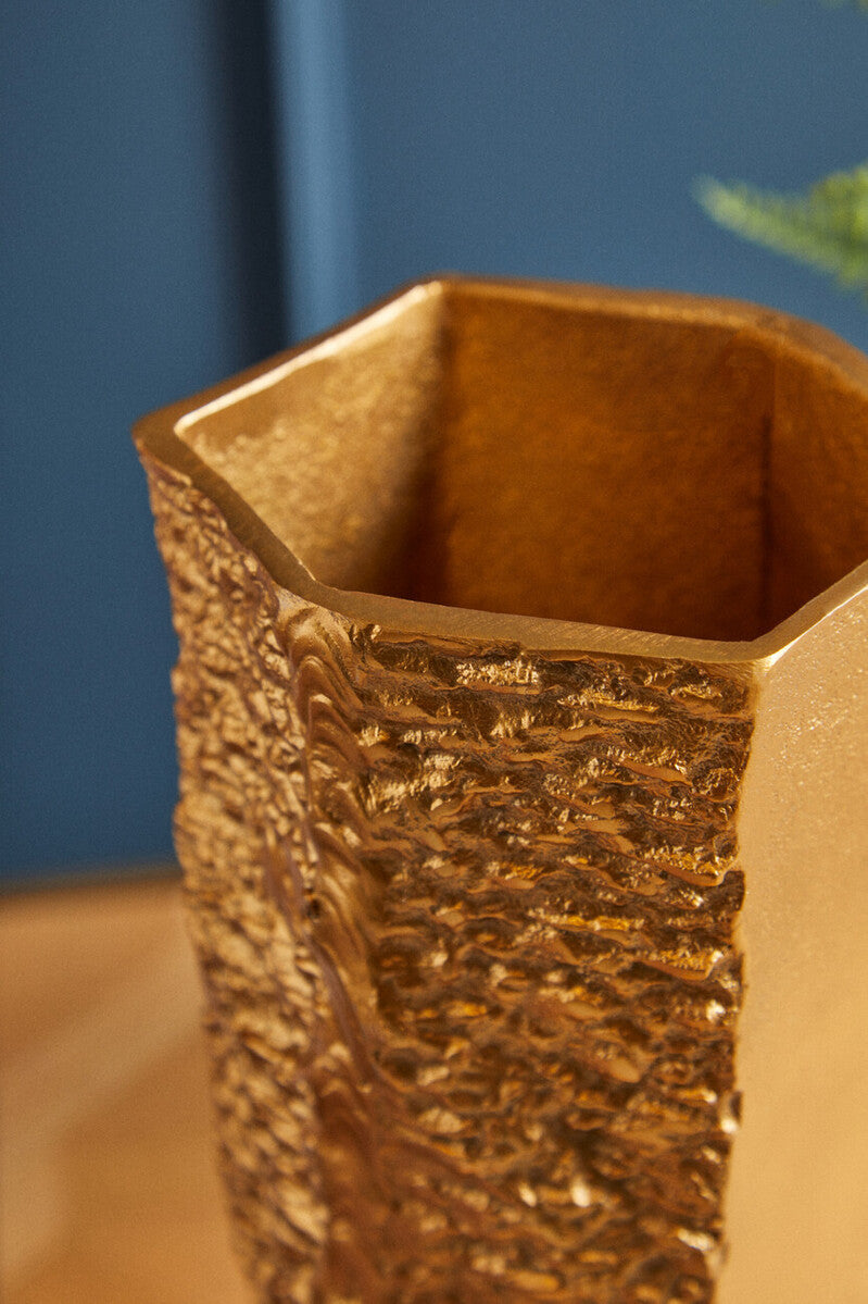 Small Gold Textured Vase