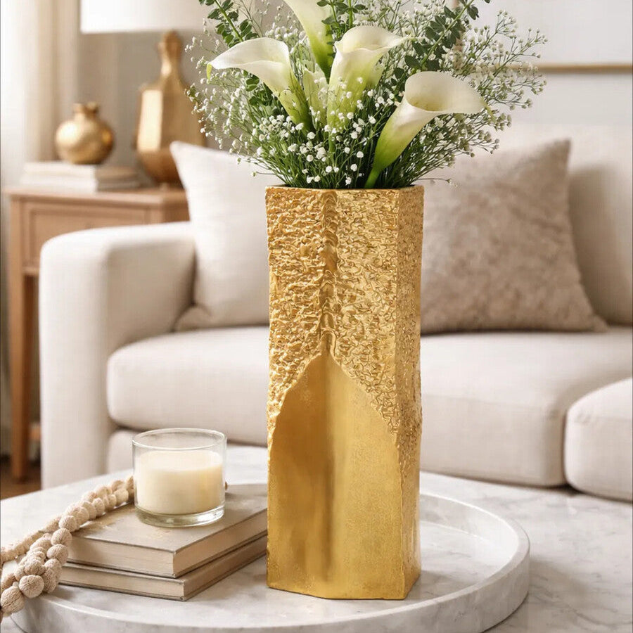 Small Gold Textured Vase