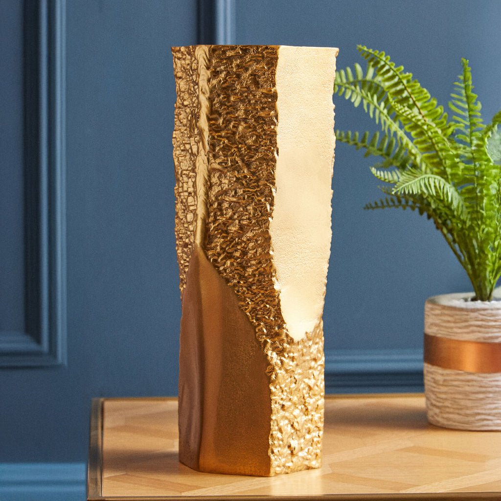 Small Gold Textured Vase