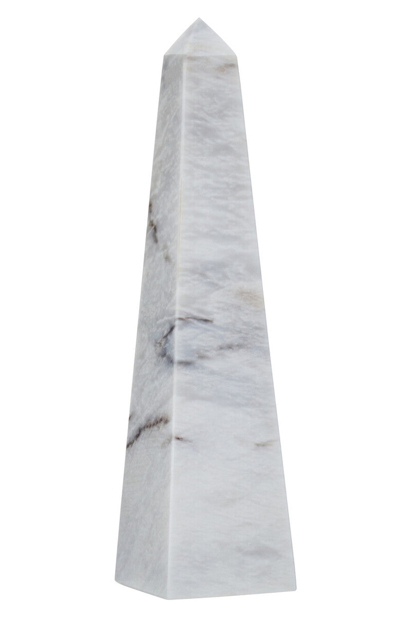 Large White Marble Obelisk