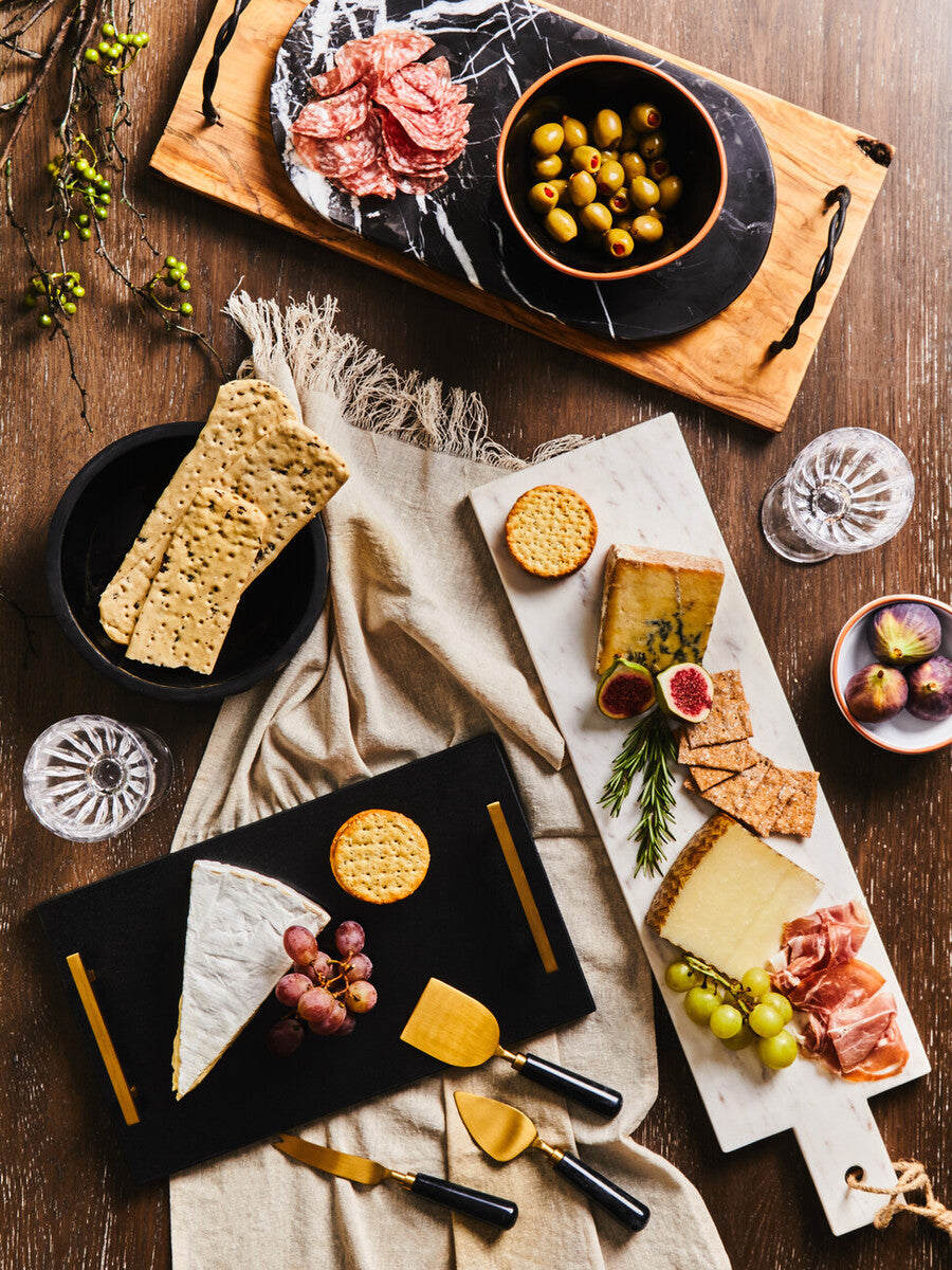 Oval Black Marble Chopping and Serving Board