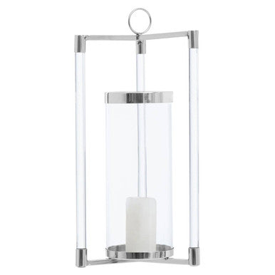 Large Silver Finish Lantern