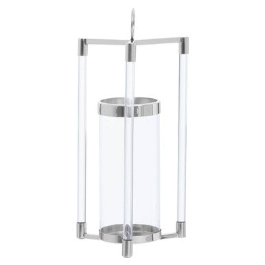 Large Silver Finish Lantern