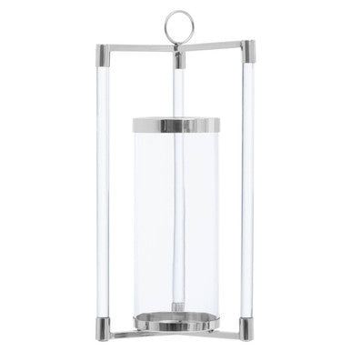 Large Silver Finish Lantern