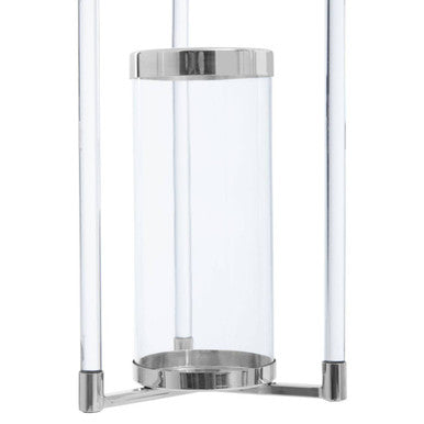 Large Silver Finish Lantern