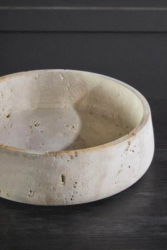 Travertine Catch All Bowl