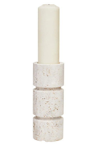 Travertine Small Candle Holder