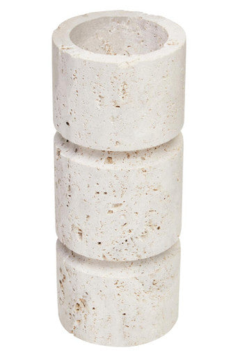 Travertine Small Candle Holder