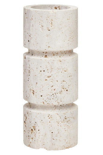 Travertine Small Candle Holder