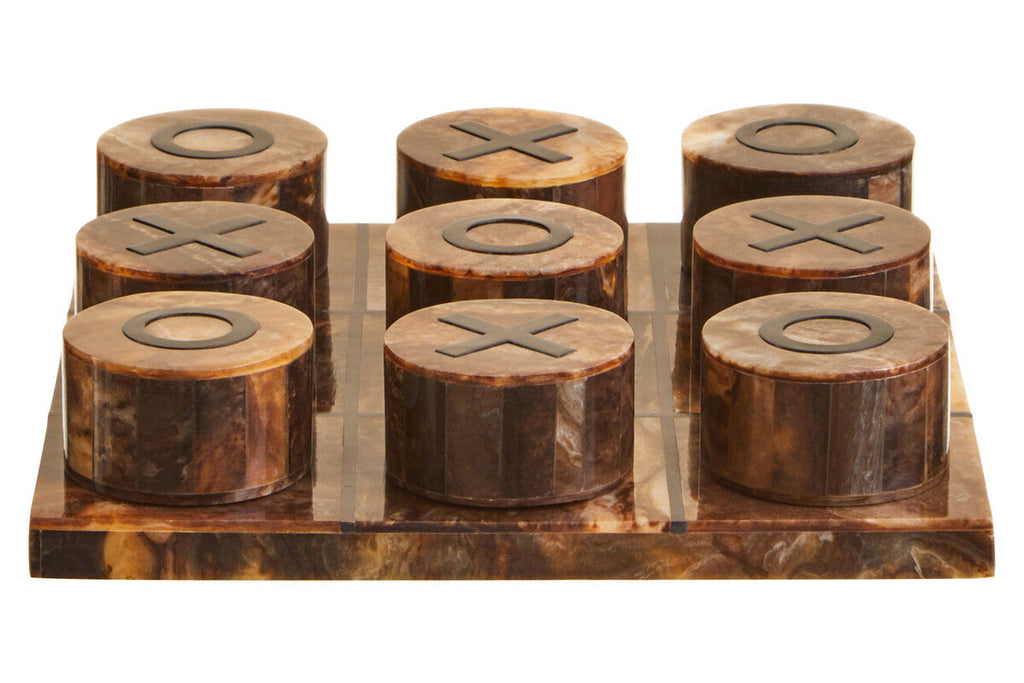 Noughts and Crosses Game in Brown and Black