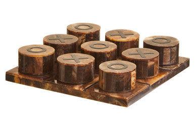 Noughts and Crosses Game in Brown and Black