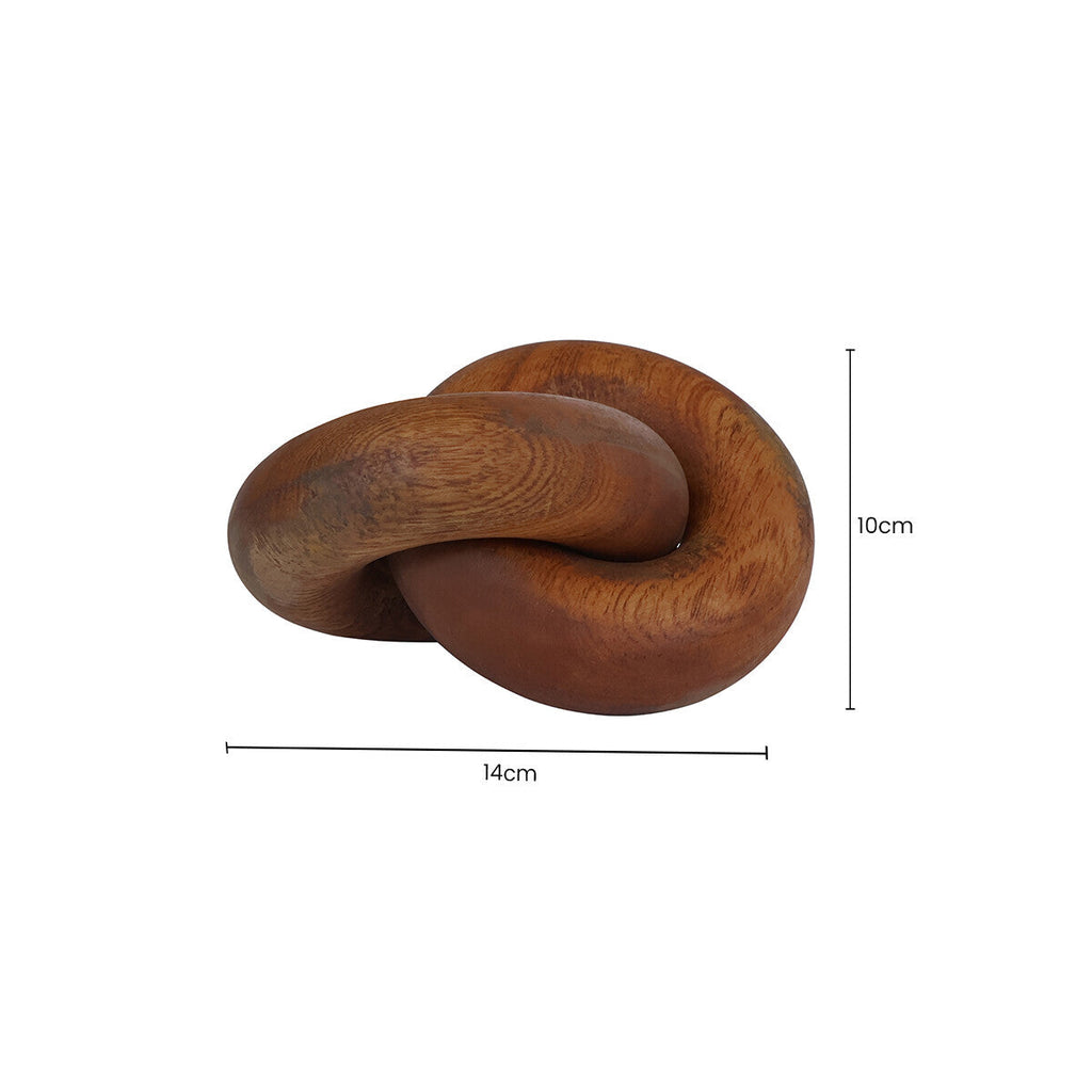 Brown Wood Small Knot Decor