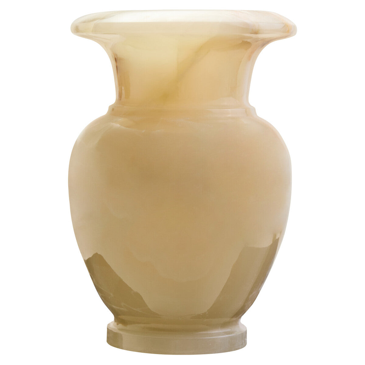 Onyx Stone Vase with Natural Veining