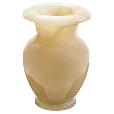 Onyx Stone Vase with Natural Veining