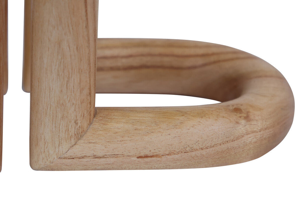 Natural Wood Bookends Set of 2