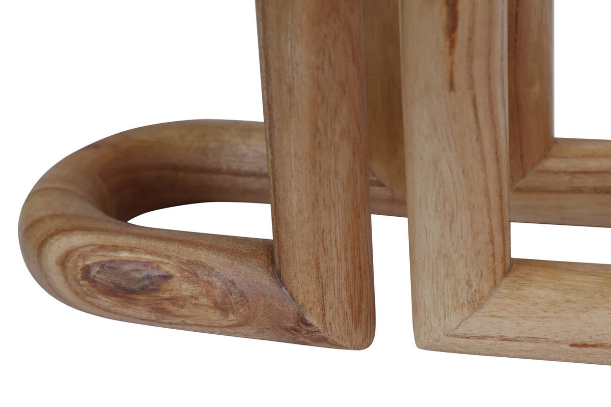 Natural Wood Bookends Set of 2