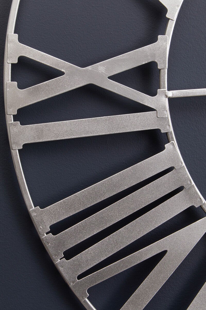 Silver Metal Wall Clock