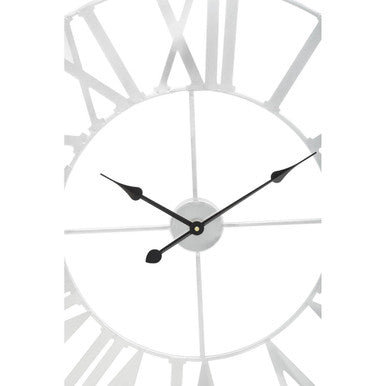 Silver Metal Wall Clock