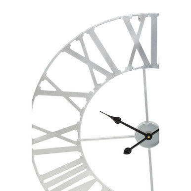 Silver Metal Wall Clock