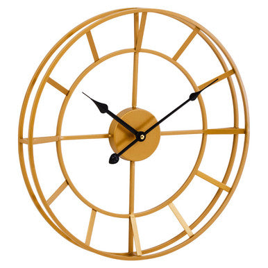 Small Gold Metal Wall Clock