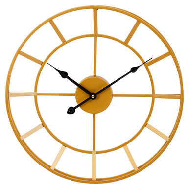 Small Gold Metal Wall Clock