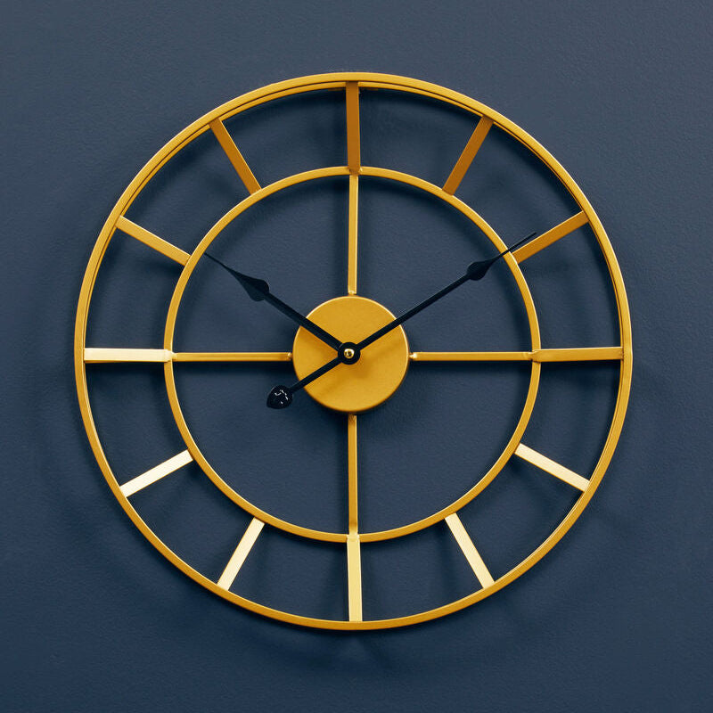 Small Gold Metal Wall Clock