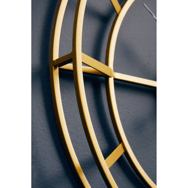 Small Gold Metal Wall Clock