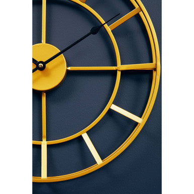 Small Gold Metal Wall Clock