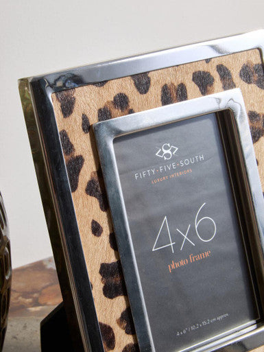 4 by 6 inch Leopard Design Photo Frame