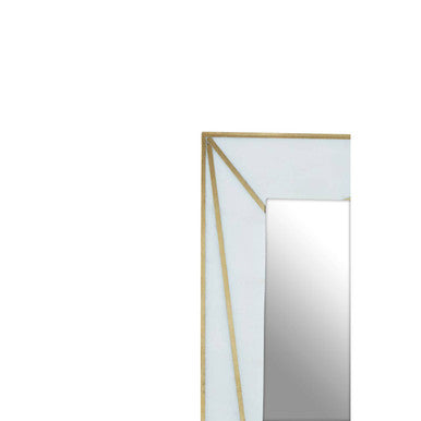 White Marble 5x7 Photo Frame with Gold Inlay
