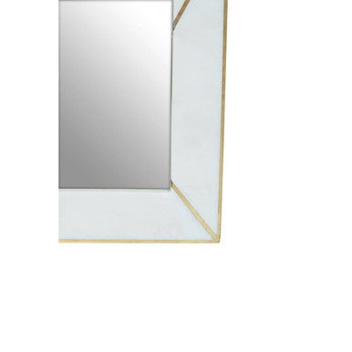 White Marble 5x7 Photo Frame with Gold Inlay
