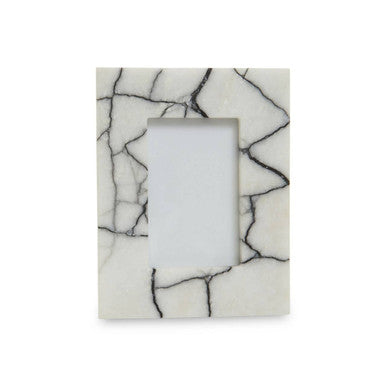 White and Black Marble Photo Frame 4 by 6 Inch