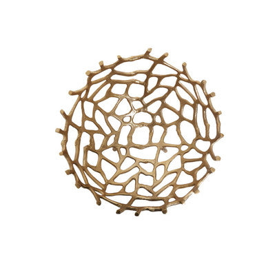 Large Coral Effect Bowl in Gold