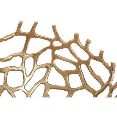 Large Coral Effect Bowl in Gold