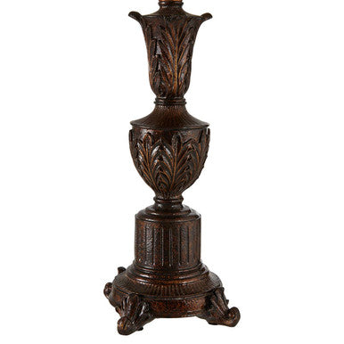 Pembroke Table Lamp in White and Bronze