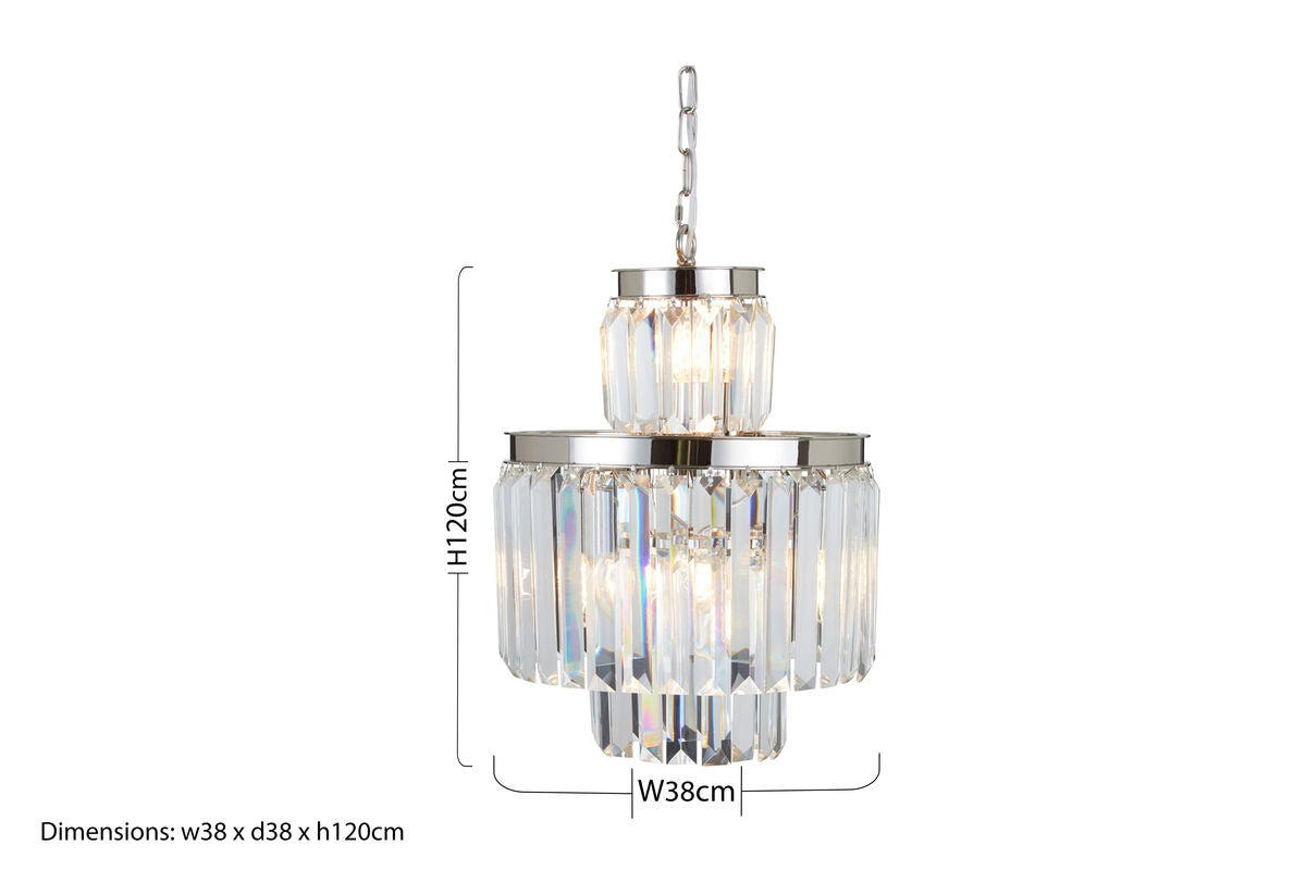 6 Bulb Crystal Glass Pendant Light