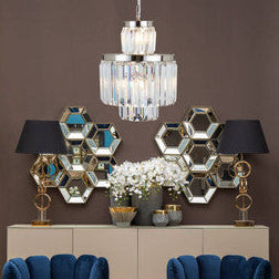 6 Bulb Crystal Glass Pendant Light